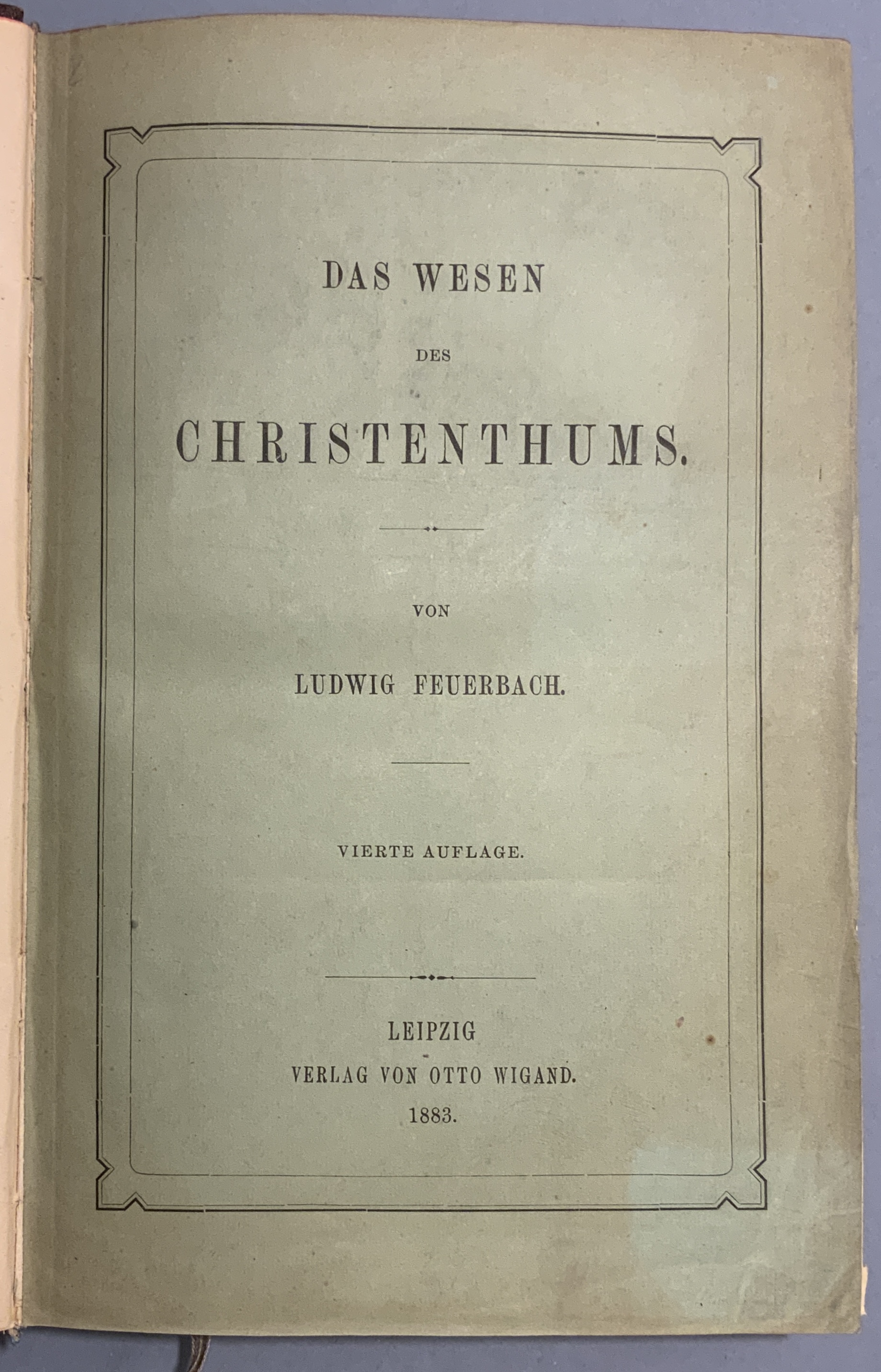 Das Wesen des Christenthums