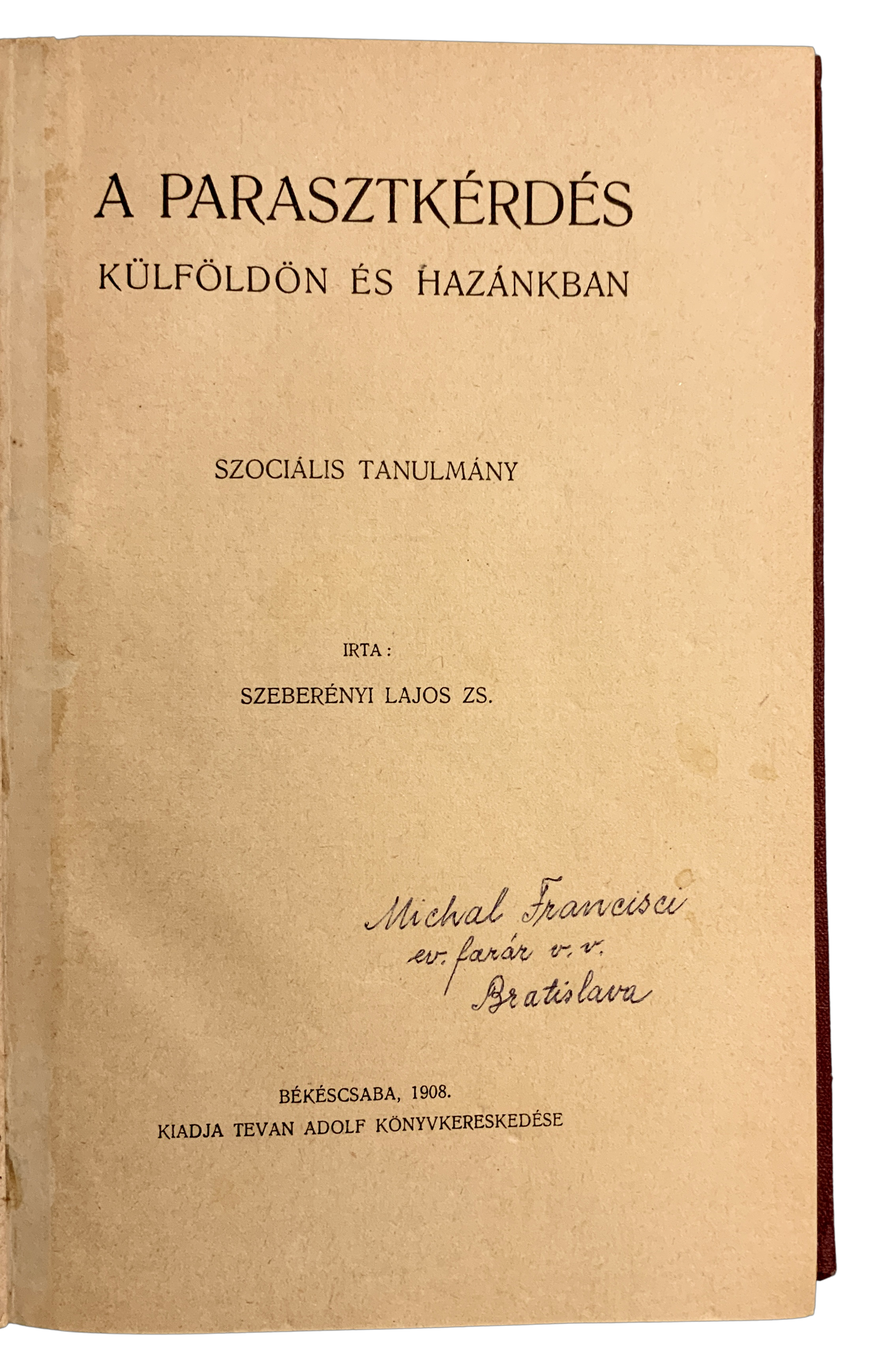 A parasztkérdés külföldön és hazánkban 