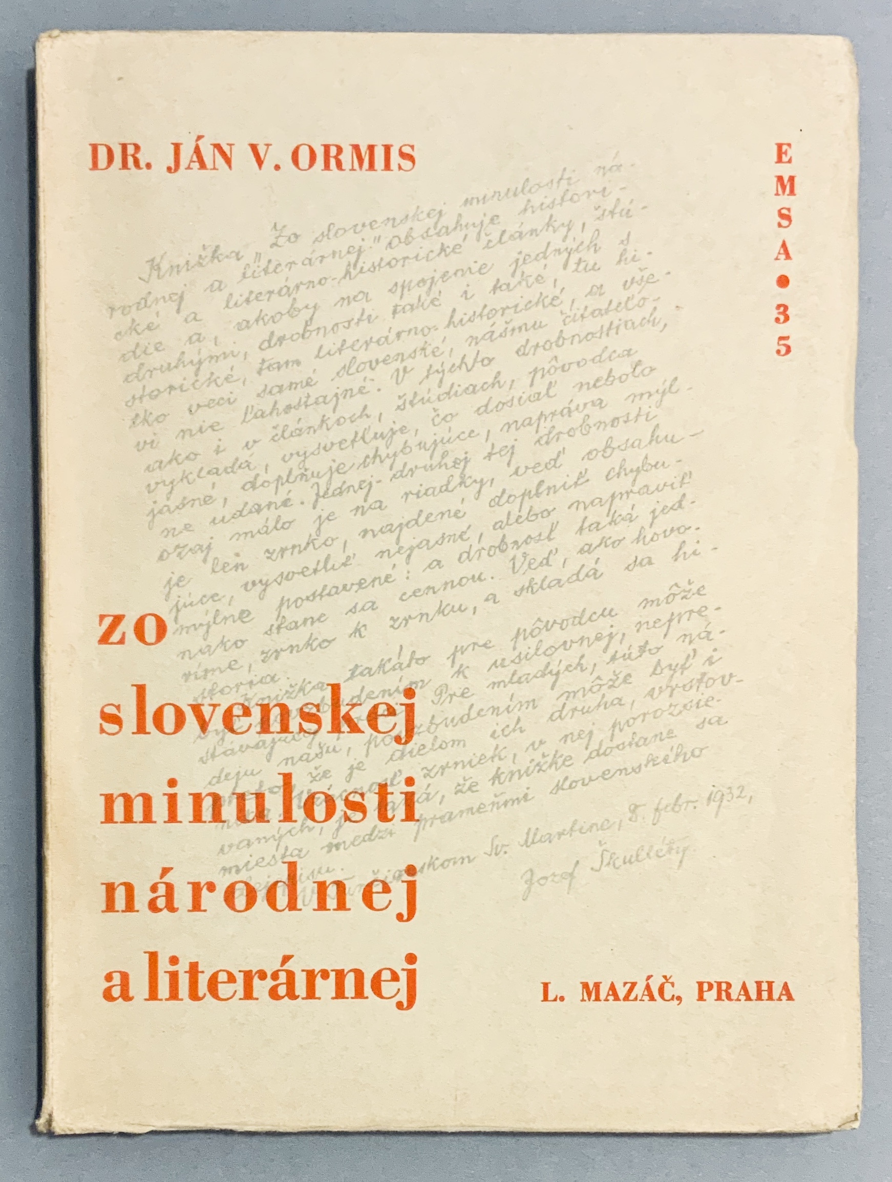 Zo slovenskej minulosti národnej a literárnej