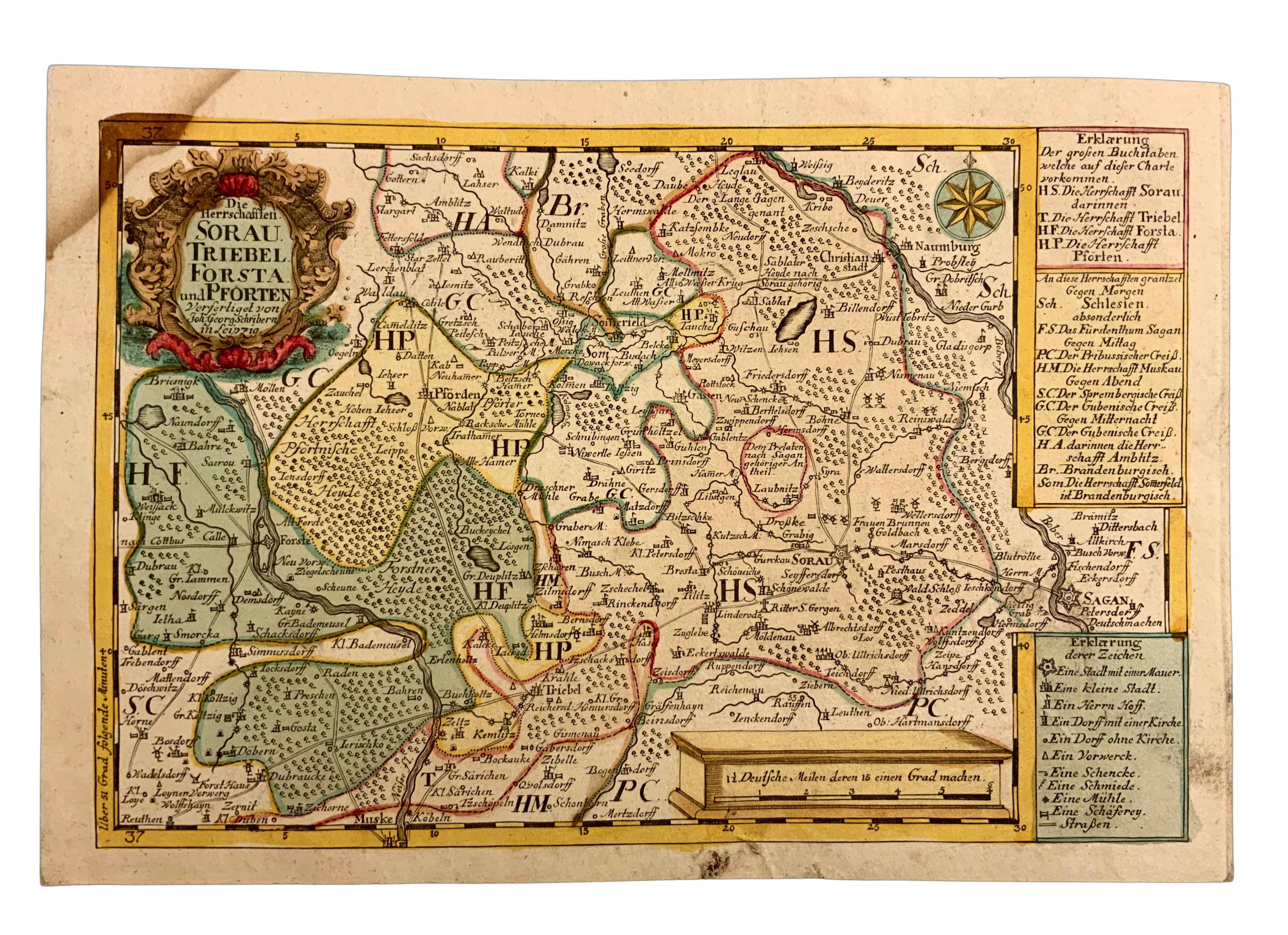 SACHSEN - Die Herrschafften Sorau, Triebel, Forsta, und Pforten