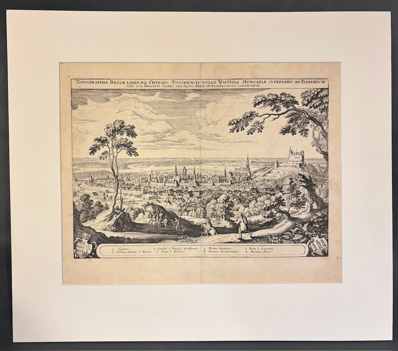 BRATISLAVA 1638 - Topographia Regiae Liberaeq Civitatis Posoniensis Vulgo Pressburg Hungariae Superioris Ad Danubium