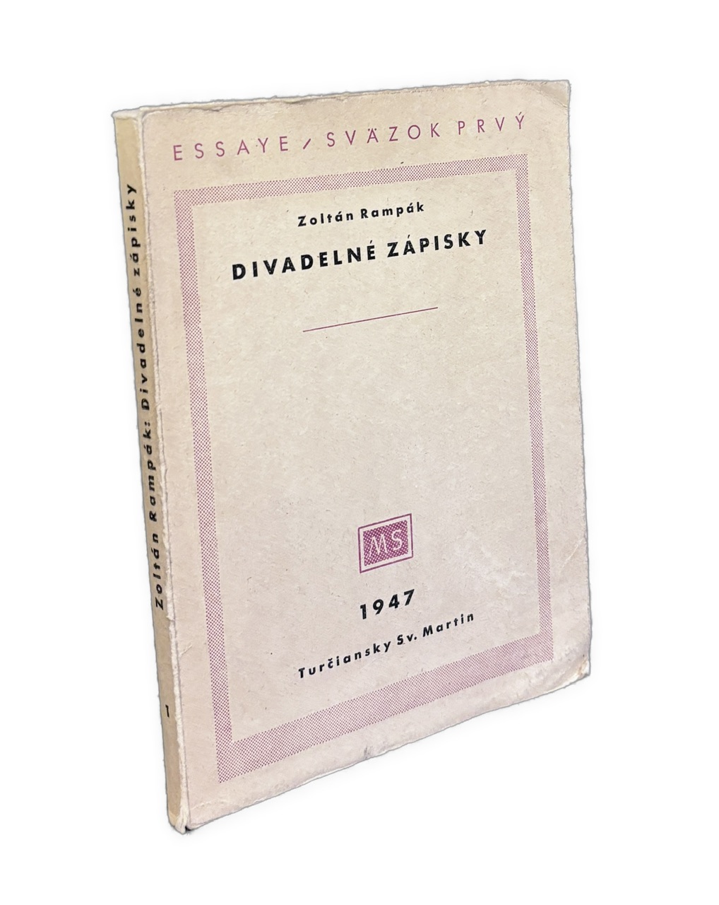 Divadelné zápisky - úvahy o ideových a umeleckých tendenciách slovenského divadla - PODPIS Štefana Hozu IMG 8149