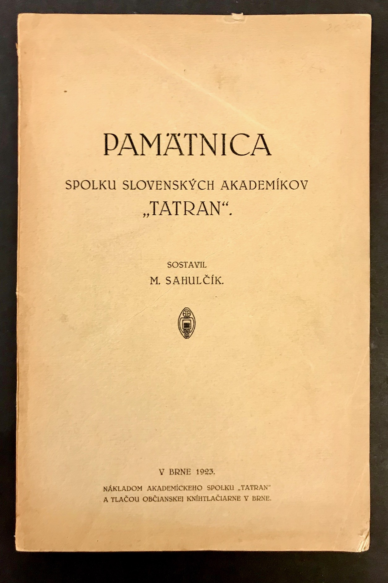 Pamätnica spolku slovenských akademikov "Tatran" IMG 8722