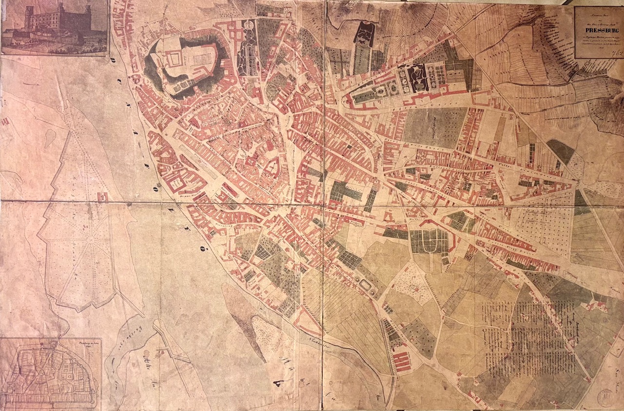 Bratislava - MAPA : Neyderov plán Bratislavy z roku 1820 (faksimile)  IMG 8848