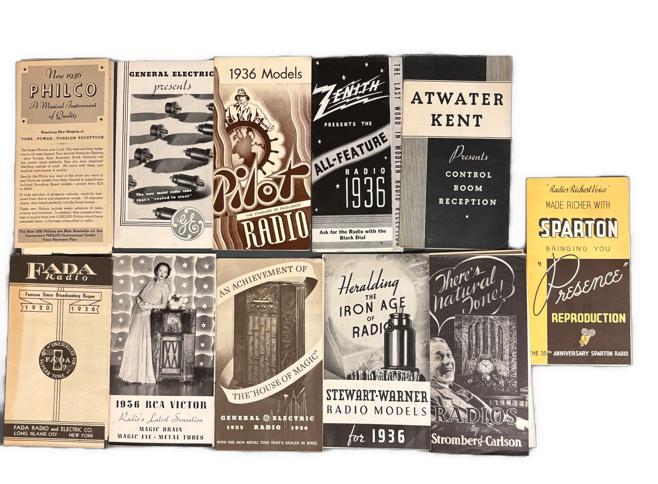 Reklamné prospekty na rádia rokov 1935-1936