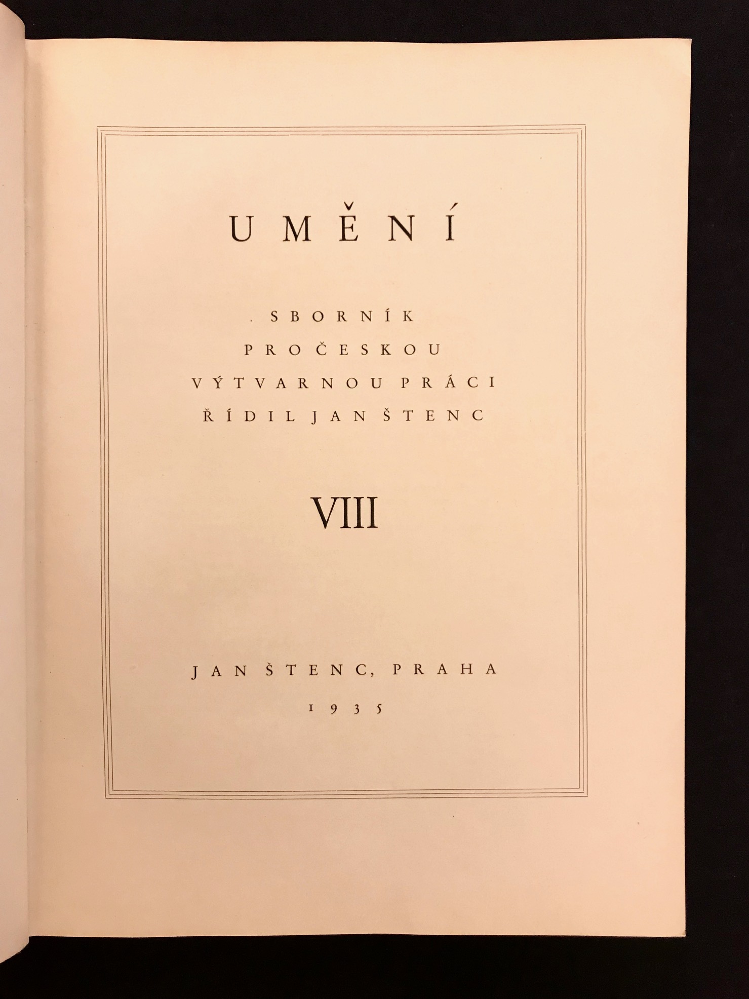 Umění, 1935 VIII. ročník