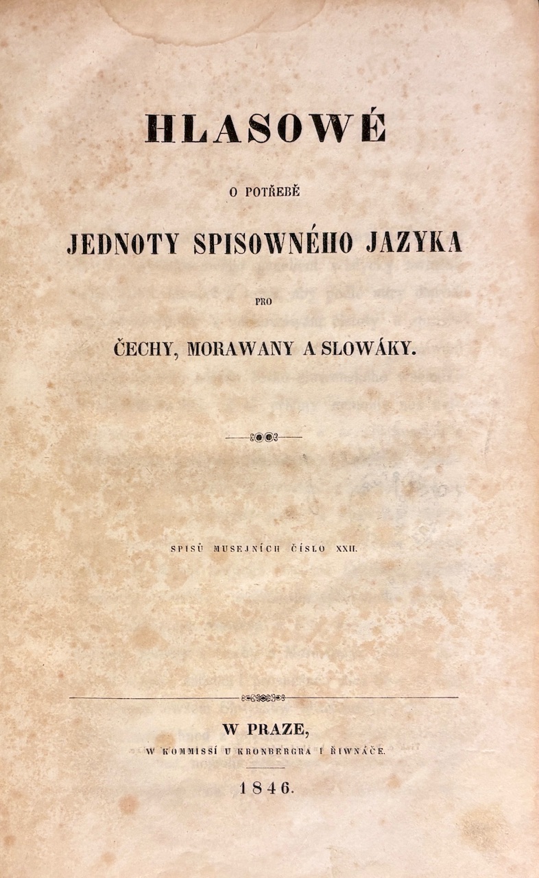 Hlasowé o potřebě jednoty spisovného jazyka pro Čechy, Morawany a Slowáky IMG 9672