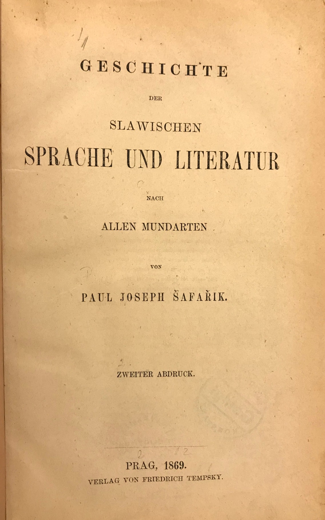 Geschichte der slawischen Sprache und Literatur nach allen Mundarten IMG 9839