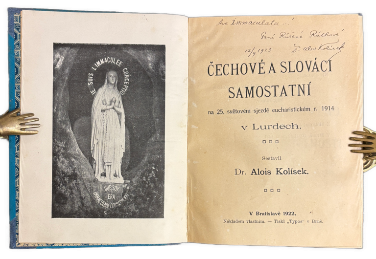 Čechové a Slováci Samostatní na 25.světovém sjezdě eucharistickém r. 1914 v Lurdech - PODPIS IMG 0066