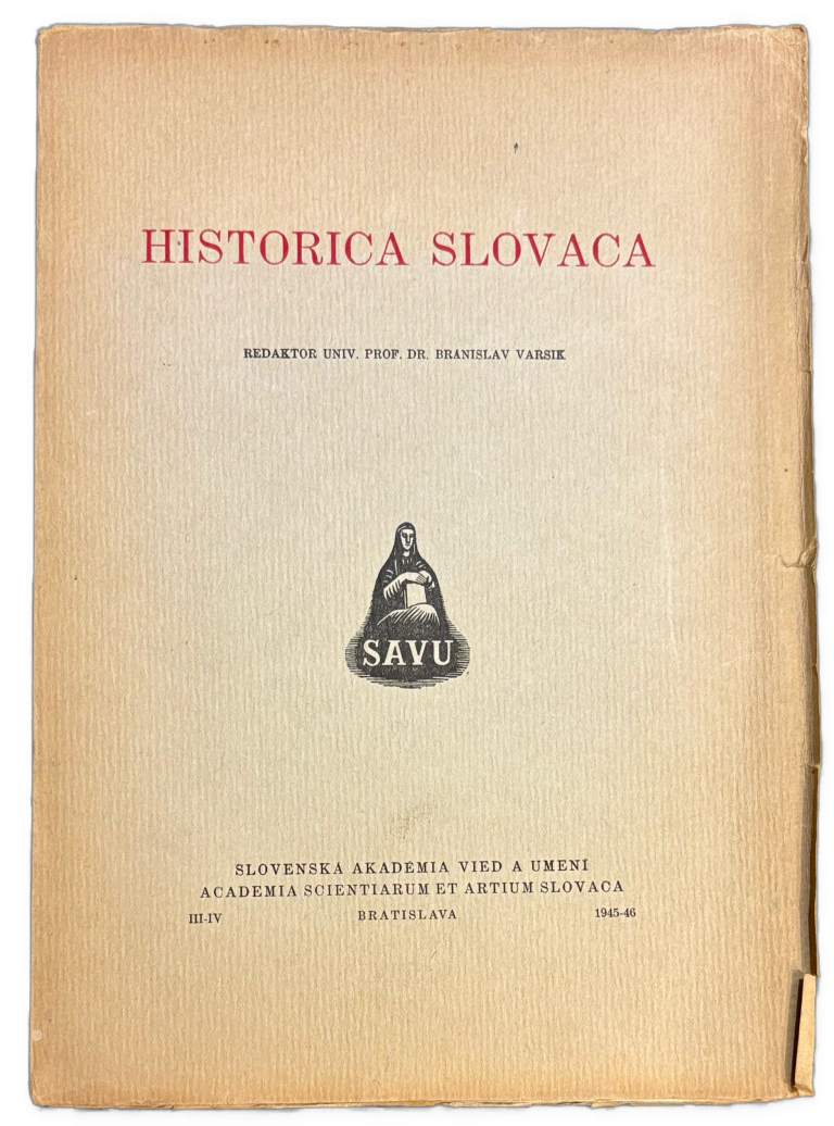 Historica Slovaca III-IV. (Redig. Branislav Varsík) IMG 2937