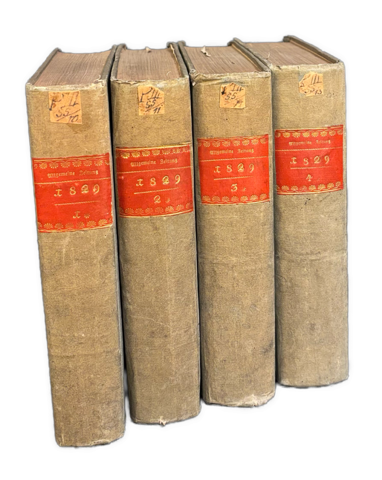 Allgemeine Zeitung für das Jahr 1829 - 4 Bände  IMG 8730