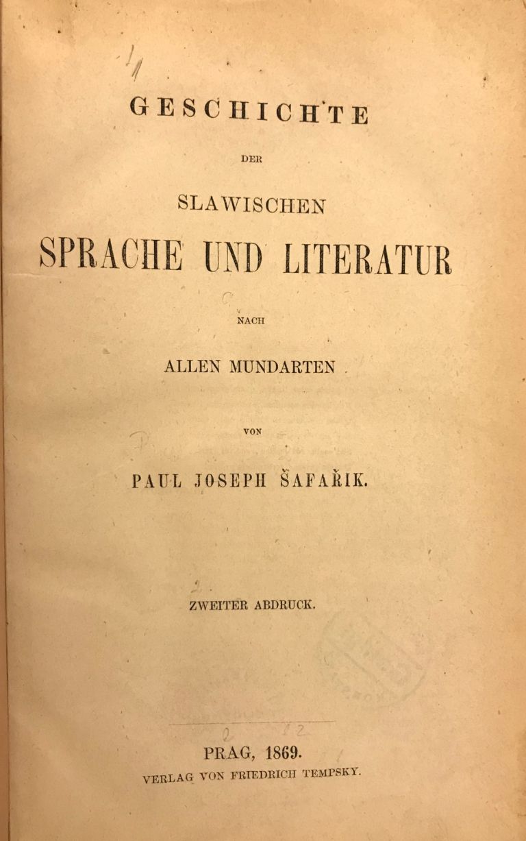 Geschichte der slawischen Sprache und Literatur nach allen Mundarten IMG 9839
