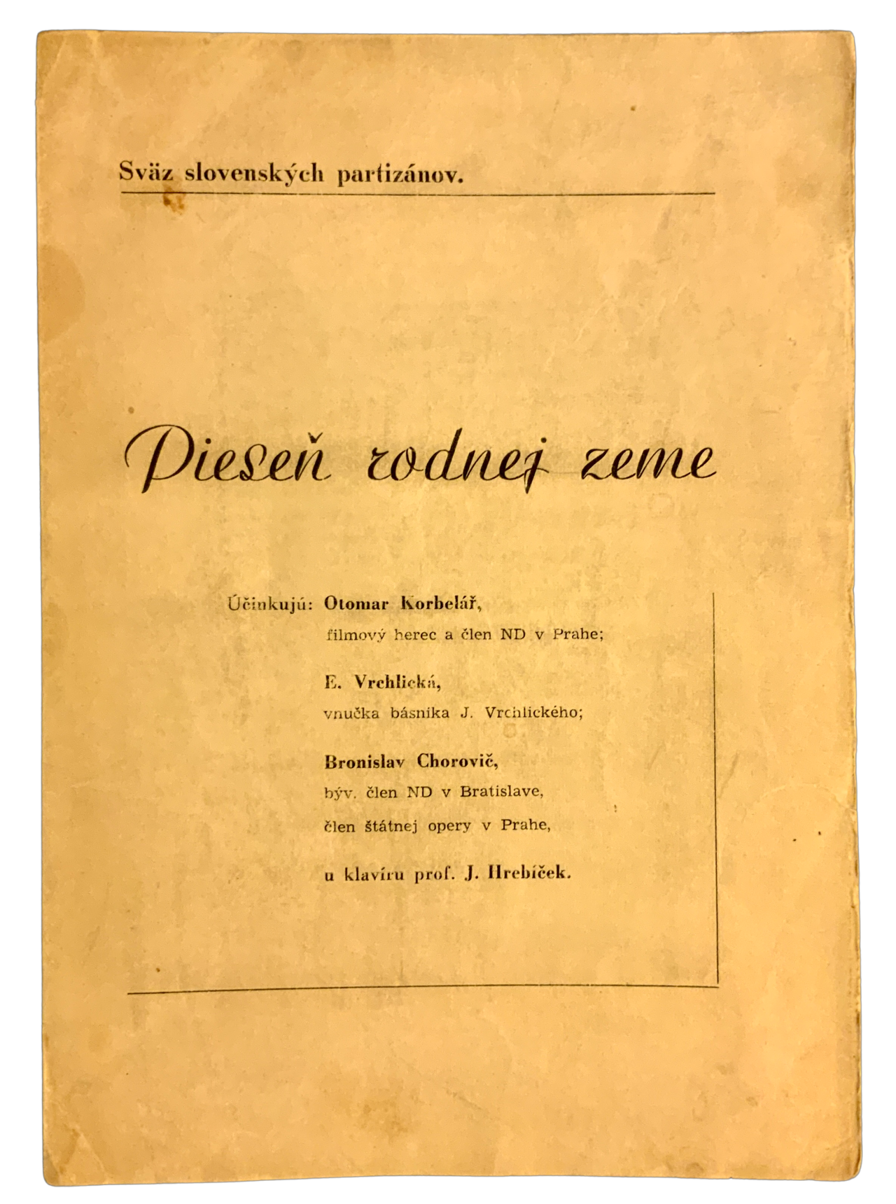 Pieseň rodnej zeme - program 1368272E C81B 4675 A201 0852EBC0B331
