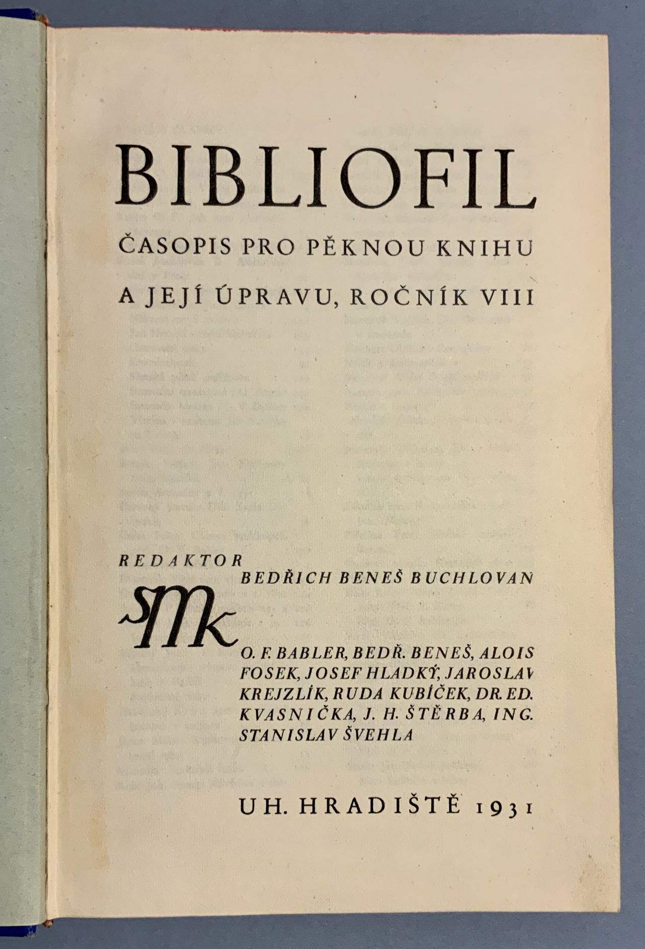 Bibliofil, časopis pro pěknou knihu a její úpravu, ročník VIII. 5FEF6BE2 E269 41CE A6FD 3AEFF74D5BB1
